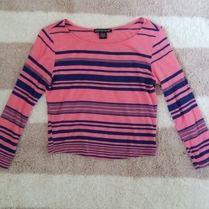 Salmon striped top